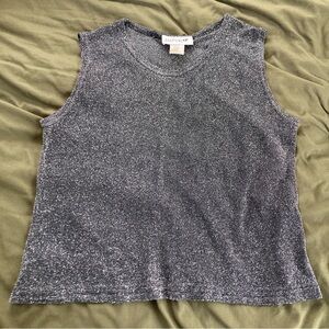 Vintage silver mesh top